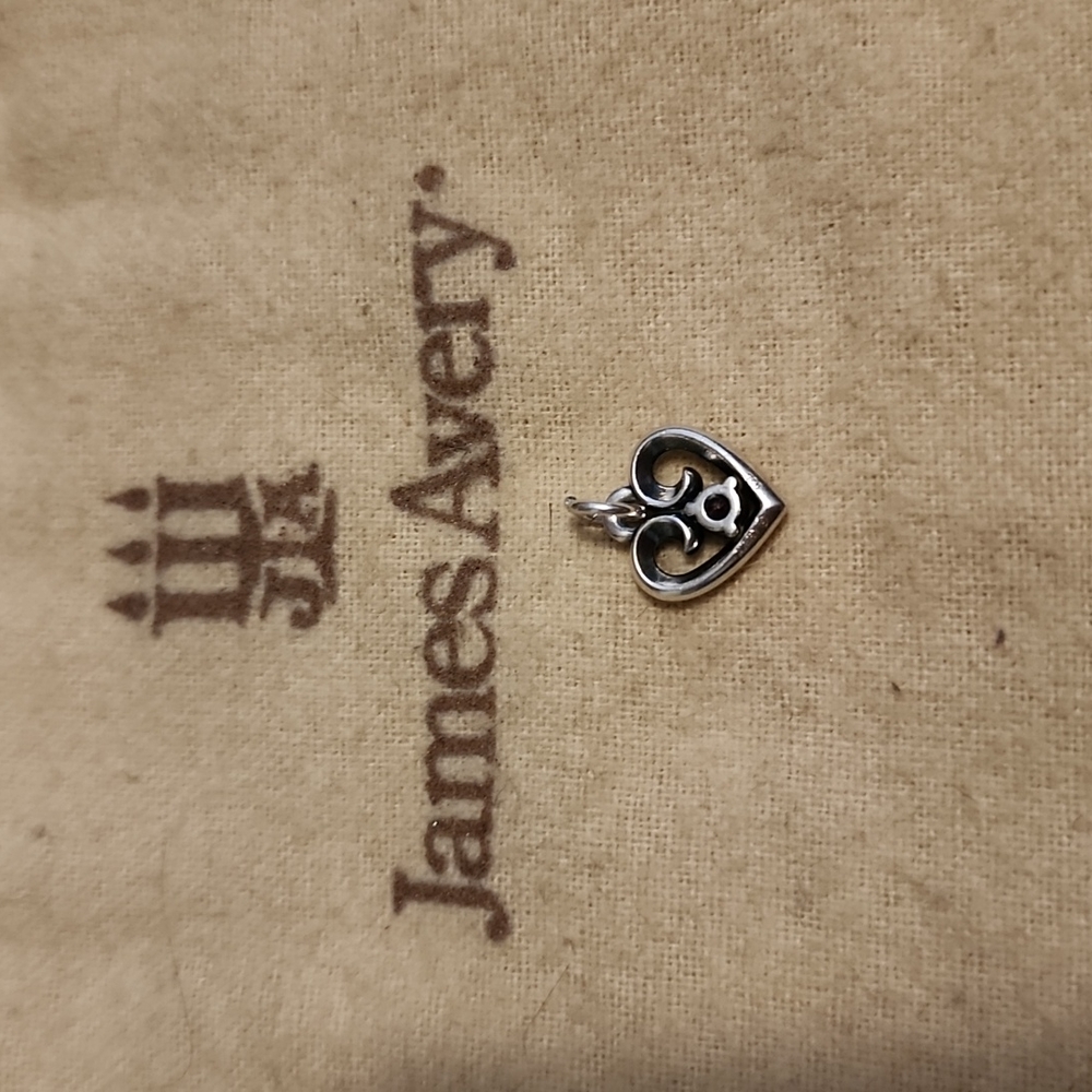 James avery heart with amethyst charm - Picture 2 of 2